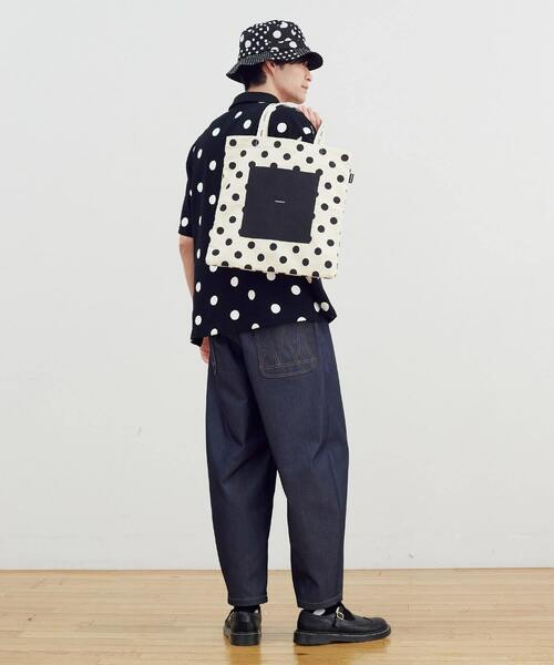 FRAPBOIS（フラボア）の「ドットロゴトート（トートバッグ・レディース・ブラック/キナリ・FREE）」の14枚目の写真