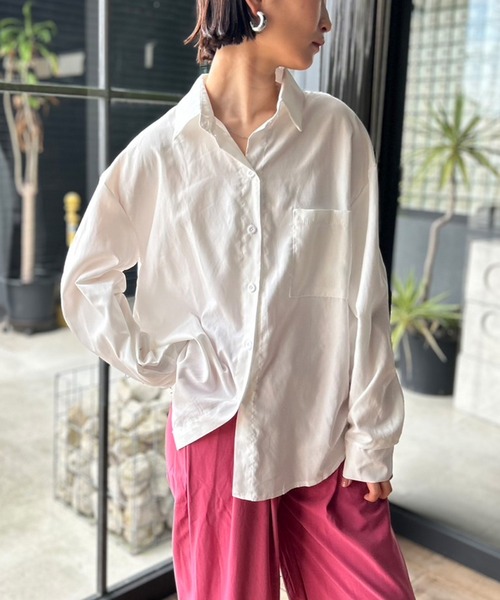 Kotoe(コトエ)の「ビッグシャツ ドロップショルダー 白シャツ ホワイト(シャツ/ブラウス・レディース・ホワイト・FREE)」の1枚目の写真