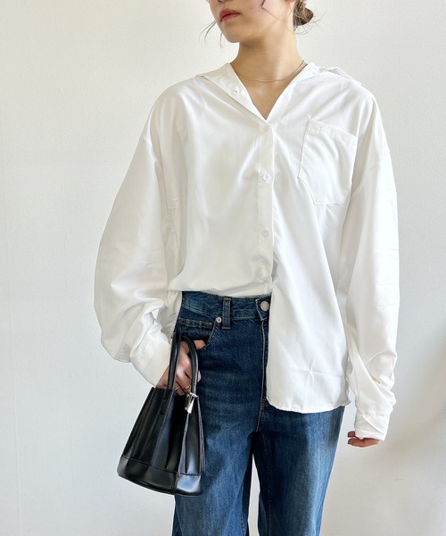 Kotoe(コトエ)の「ビッグシャツ ドロップショルダー 白シャツ ホワイト(シャツ/ブラウス・レディース・ホワイト・FREE)」の7枚目の写真