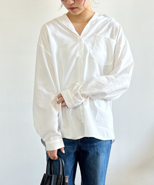 Kotoe(コトエ)の「ビッグシャツ ドロップショルダー 白シャツ ホワイト(シャツ/ブラウス・レディース・ホワイト・FREE)」の16枚目の写真