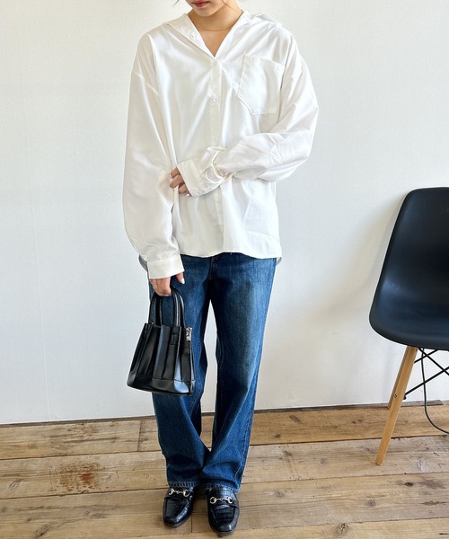 Kotoe(コトエ)の「ビッグシャツ ドロップショルダー 白シャツ ホワイト(シャツ/ブラウス・レディース・ホワイト・FREE)」の21枚目の写真