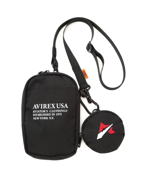 AVIREX（アヴィレックス）の「NECK HOLDER / ネック ホルダー ショルダーバッグ / マルチ ショルダーバッグ / AVIREX / アヴィレックス（ショルダーバッグ・メンズ・グリーン/ブラック/ブルー・F）」の2枚目の写真