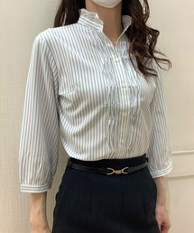 TOKYO SHIRTS | COFREX ひねりピンタック 七分袖ブラウス(ビジネスシャツ)