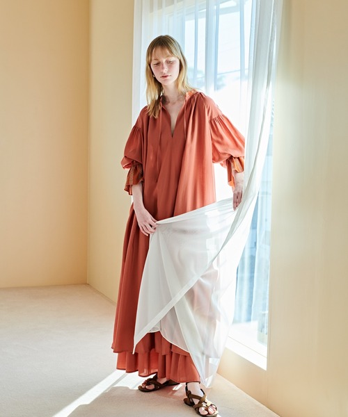 kha:ki(カーキ)の「「KHA:KI / カーキ」GATHER JQ DRESS kha:ki(カーキ)の「「KHA:KI / カーキ」GATHER JQ DRESS