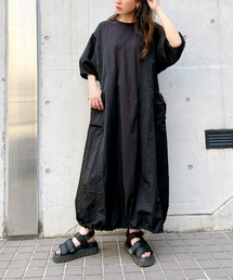 y/m | ドロストポケットナイロンワンピース(ワンピース)
