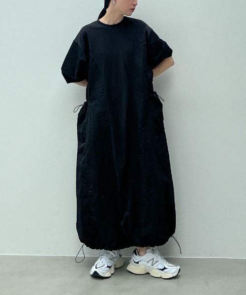 y/m（イム）の「ドロストポケットナイロンワンピース（ワンピース