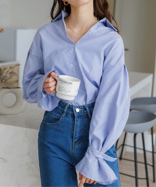 セール】今なら490円！大人女子×フェミニンの大定番◎2WAY ストライプ