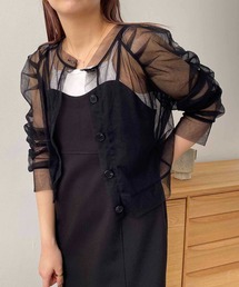 CAPRICIEUX LE'MAGE | チュールパフシャツ(シャツ/ブラウス)