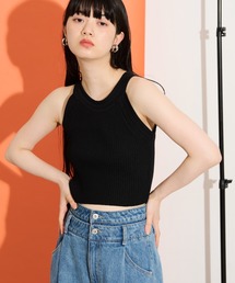 アメスリリブニットタンクトップ