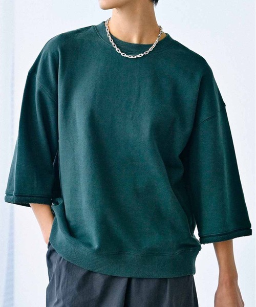 IEDIT(イディット)の「IEDIT USAコットンのラフシルエットなスウェットトップス(スウェット・レディース・オフホワイト/ライトブルー/ダークグリーン・MEDIUM/LARGE/X-LARGE/XX-LARGE/XXX-LARGE/SMALL)」の2枚目の写真