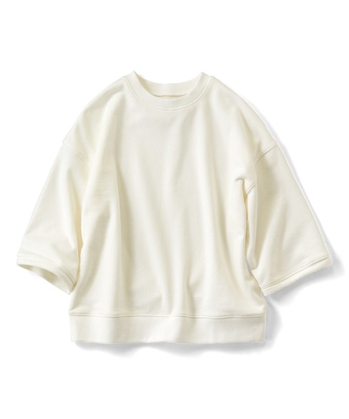 IEDIT(イディット)の「IEDIT USAコットンのラフシルエットなスウェットトップス(スウェット・レディース・オフホワイト/ライトブルー/ダークグリーン・MEDIUM/LARGE/X-LARGE/XX-LARGE/XXX-LARGE/SMALL)」の6枚目の写真