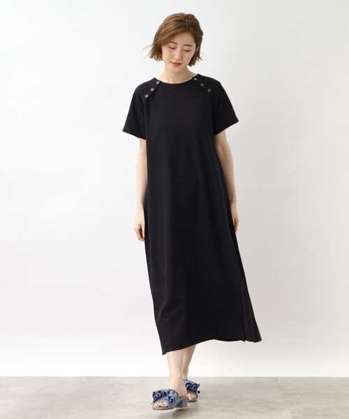 grove（グローブ）の「◆サイドプリーツカノコワンピース（ワンピース・レディース・ナチュラル/ブラック/ネイビー・02/03/04/01/05）」の4枚目の写真