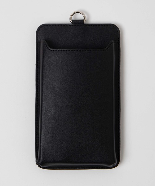 WEGO（ウィゴー）の「WEGO/シンプルPUスマホポーチ（スマホグッズ・レディース・ホワイト/ブラック・FREE）」の4枚目の写真