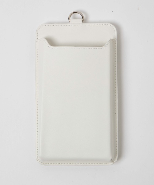 WEGO（ウィゴー）の「WEGO/シンプルPUスマホポーチ（スマホグッズ・レディース・ホワイト/ブラック・FREE）」の7枚目の写真