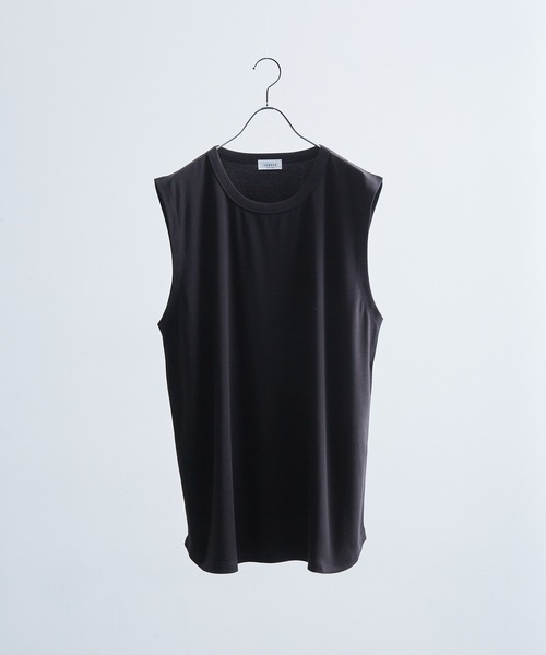 JUNRED(ジュンレッド)の「ルーズノースリーブカットソー(タンクトップ・メンズ・ブラック/ホワイト・S/L/M)」の2枚目の写真