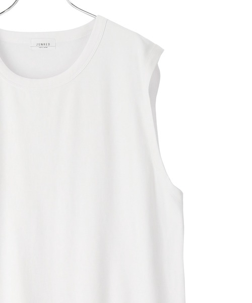 JUNRED(ジュンレッド)の「ルーズノースリーブカットソー(タンクトップ・メンズ・ブラック/ホワイト・S/L/M)」の7枚目の写真