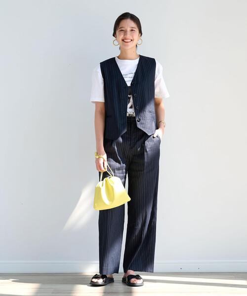 「green label relaxing」 ベスト X-SMALL ブラック レディース green label relaxing（グリーンレーベルリラクシング）の