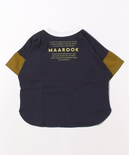 maarook（マルーク）の「天竺・モノトーンボーダーポケットTシャツ（Tシャツ/カットソー・キッズ・パープル・120cm/130cm/110cm/100cm/90cm）」の2枚目の写真