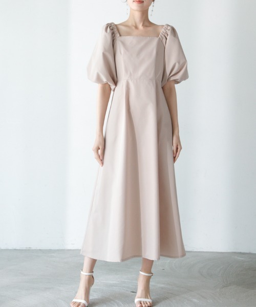 M.deux(エムドゥ)の「【2wayボリュームスリーブワンピース】(ワンピース・レディース・ブラック/ベージュ・MEDIUM)」の7枚目の写真