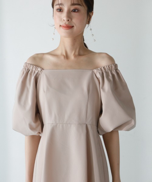 M.deux(エムドゥ)の「【2wayボリュームスリーブワンピース】(ワンピース・レディース・ブラック/ベージュ・MEDIUM)」の11枚目の写真