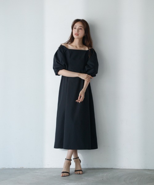 M.deux(エムドゥ)の「【2wayボリュームスリーブワンピース】(ワンピース・レディース・ブラック/ベージュ・MEDIUM)」の18枚目の写真