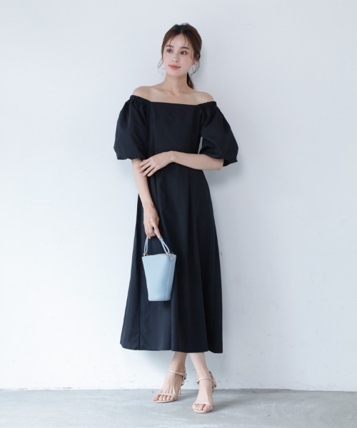 M.deux(エムドゥ)の「【2wayボリュームスリーブワンピース】(ワンピース・レディース・ブラック/ベージュ・MEDIUM)」の17枚目の写真