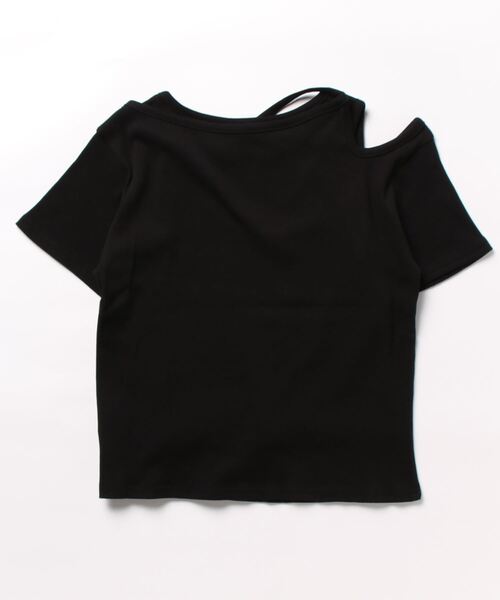 Jeudi(ジュディ)の「レイヤードデザイントップス(Tシャツ/カットソー・レディース・ブラック/ホワイト/ベージュ・FREE)」の4枚目の写真