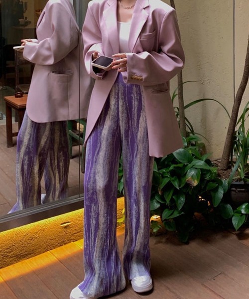 sevens（セブンズ）の「マーブルプリーツパンツ(se)（その他パンツ・レディース・ブルー/グリーン/ピンク/パープル・FREE）」の9枚目の写真