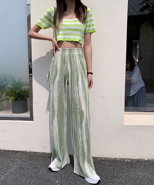 sevens（セブンズ）の「マーブルプリーツパンツ(se)（その他パンツ・レディース・ブルー/グリーン/ピンク/パープル・FREE）」の11枚目の写真