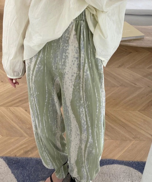 sevens（セブンズ）の「マーブルプリーツパンツ(se)（その他パンツ・レディース・ブルー/グリーン/ピンク/パープル・FREE）」の6枚目の写真