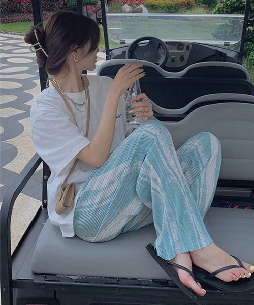 sevens（セブンズ）の「マーブルプリーツパンツ(se)（その他パンツ・レディース・ブルー/グリーン/ピンク/パープル・FREE）」の20枚目の写真