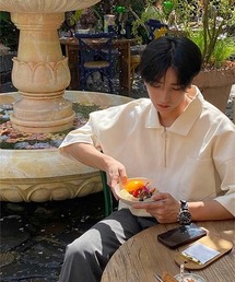 ASCLO | ASCLO O Ring Zip Collar T Shirt(Tシャツ/カットソー)