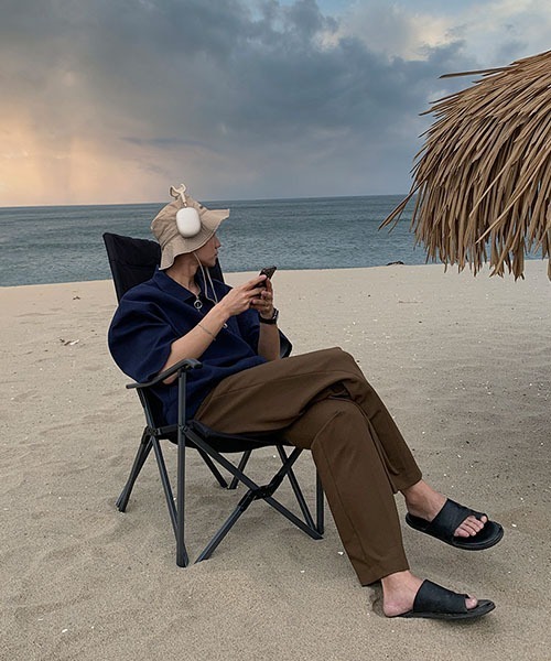 ASCLO(エジュクロ)の「ASCLO O Ring Zip Collar T Shirt(Tシャツ/カットソー・メンズ・ネイビー/クリーム・FREE)」の17枚目の写真