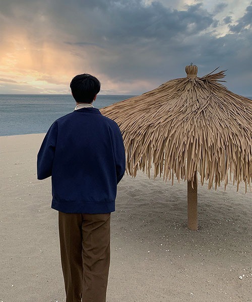 ASCLO(エジュクロ)の「ASCLO O Ring Zip Collar T Shirt(Tシャツ/カットソー・メンズ・ネイビー/クリーム・FREE)」の20枚目の写真