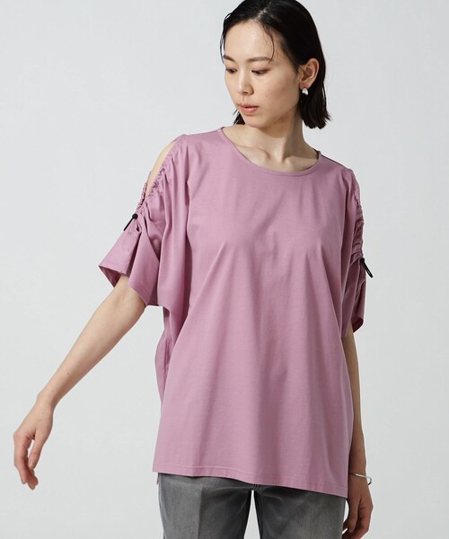 GALLEST（ギャレスト）の「ショルダードロストTシャツ（Tシャツ/カットソー・レディース・ホワイト/ブラック/グリーン/ピンク系・38/13）」の10枚目の写真