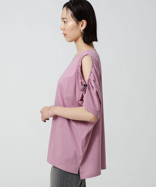 GALLEST（ギャレスト）の「ショルダードロストTシャツ（Tシャツ/カットソー・レディース・ホワイト/ブラック/グリーン/ピンク系・38/13）」の9枚目の写真