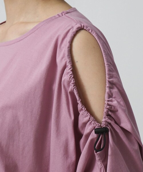 GALLEST（ギャレスト）の「ショルダードロストTシャツ（Tシャツ/カットソー・レディース・ホワイト/ブラック/グリーン/ピンク系・38/13）」の7枚目の写真