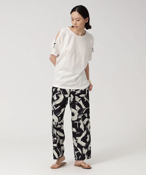 GALLEST（ギャレスト）の「ショルダードロストTシャツ（Tシャツ/カットソー・レディース・ホワイト/ブラック/グリーン/ピンク系・38/13）」の8枚目の写真