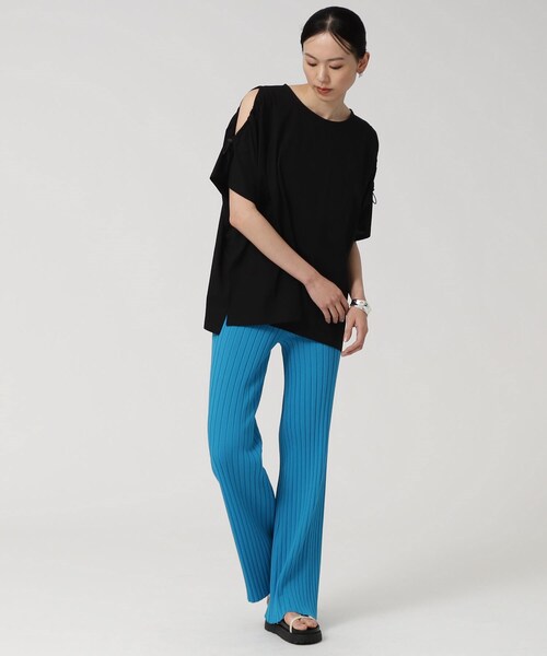 GALLEST（ギャレスト）の「ショルダードロストTシャツ（Tシャツ/カットソー・レディース・ホワイト/ブラック/グリーン/ピンク系・38/13）」の6枚目の写真