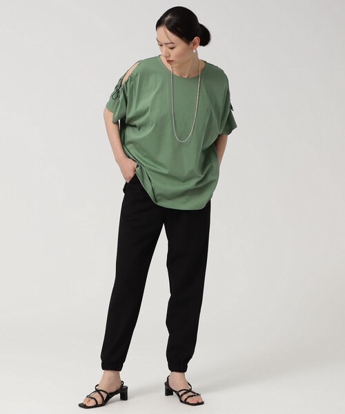 GALLEST（ギャレスト）の「ショルダードロストTシャツ（Tシャツ/カットソー・レディース・ホワイト/ブラック/グリーン/ピンク系・38/13）」の16枚目の写真