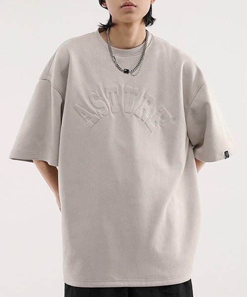 WESTBOY（ウエストボーイ）の「ビッグシルエットロゴTシャツWOK23S3TP06【WB ORIGINALS】（Tシャツ/カットソー・メンズ・ブラウン/ネイビー/ベージュ・L/M/XL）」の2枚目の写真
