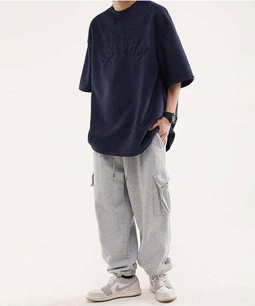 WESTBOY（ウエストボーイ）の「ビッグシルエットロゴTシャツWOK23S3TP06【WB ORIGINALS】（Tシャツ/カットソー・メンズ・ブラウン/ネイビー/ベージュ・L/M/XL）」の6枚目の写真