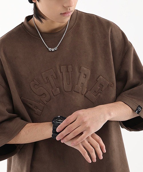 WESTBOY（ウエストボーイ）の「ビッグシルエットロゴTシャツWOK23S3TP06【WB ORIGINALS】（Tシャツ/カットソー・メンズ・ブラウン/ネイビー/ベージュ・L/M/XL）」の15枚目の写真