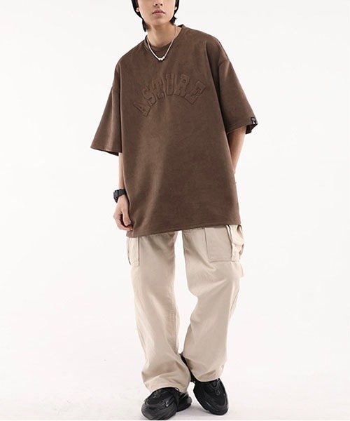 WESTBOY（ウエストボーイ）の「ビッグシルエットロゴTシャツWOK23S3TP06【WB ORIGINALS】（Tシャツ/カットソー・メンズ・ブラウン/ネイビー/ベージュ・L/M/XL）」の20枚目の写真