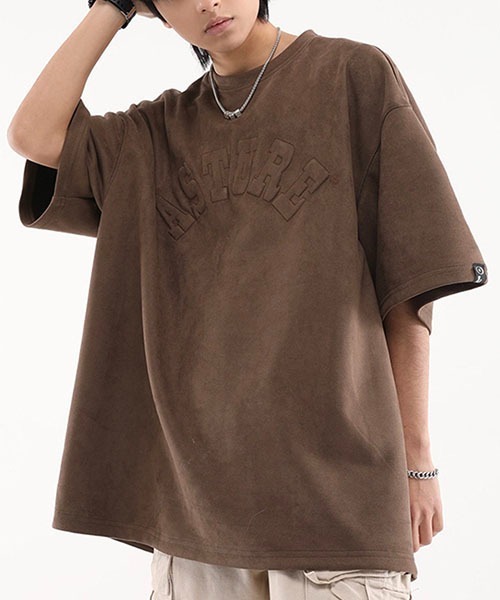 WESTBOY（ウエストボーイ）の「ビッグシルエットロゴTシャツWOK23S3TP06【WB ORIGINALS】（Tシャツ/カットソー・メンズ・ブラウン/ネイビー/ベージュ・L/M/XL）」の5枚目の写真