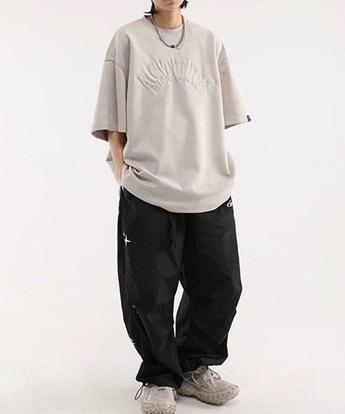 WESTBOY（ウエストボーイ）の「ビッグシルエットロゴTシャツWOK23S3TP06【WB ORIGINALS】（Tシャツ/カットソー・メンズ・ブラウン/ネイビー/ベージュ・L/M/XL）」の9枚目の写真