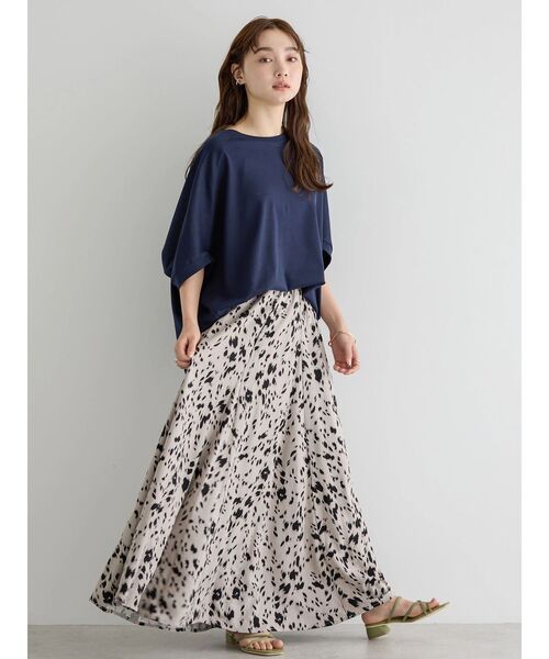 AMERICAN HOLIC（アメリカンホリック）の「キレイCottonドルマンカットプルオーバー（Tシャツ/カットソー・レディース・ライトイエロー/オフホワイト/ネイビー/チャコールグレー/ライトグレー・M/L）」の19枚目の写真