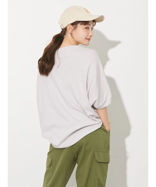 AMERICAN HOLIC（アメリカンホリック）の「キレイCottonドルマンカットプルオーバー（Tシャツ/カットソー・レディース・ライトイエロー/オフホワイト/ネイビー/チャコールグレー/ライトグレー・M/L）」の20枚目の写真