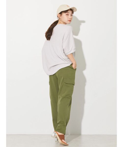 AMERICAN HOLIC（アメリカンホリック）の「キレイCottonドルマンカットプルオーバー（Tシャツ/カットソー・レディース・ライトイエロー/オフホワイト/ネイビー/チャコールグレー/ライトグレー・M/L）」の11枚目の写真