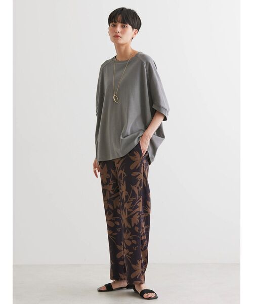 AMERICAN HOLIC（アメリカンホリック）の「キレイCottonドルマンカットプルオーバー（Tシャツ/カットソー・レディース・ライトイエロー/オフホワイト/ネイビー/チャコールグレー/ライトグレー・M/L）」の8枚目の写真